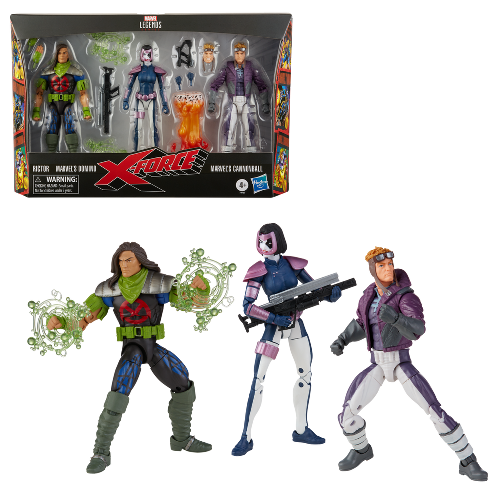 Marvel Legends Series X-Force Marvel’s Domino, Rictor, & Marvel’s Cannonball