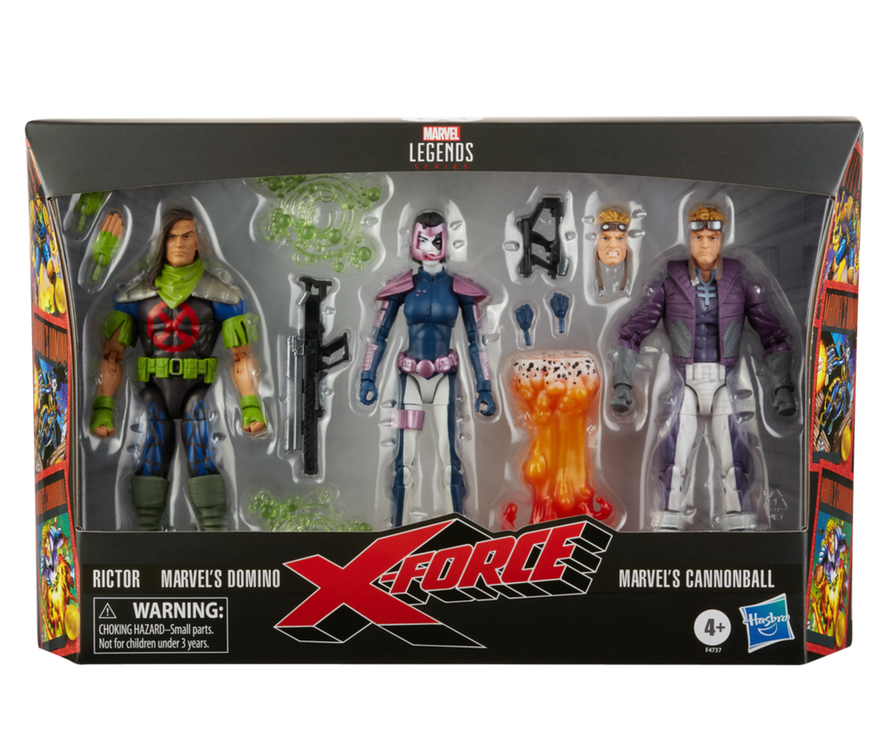 Marvel Legends Series X-Force Marvel’s Domino, Rictor, & Marvel’s Cannonball